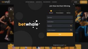 BetWhale casino login, registration & account setup

